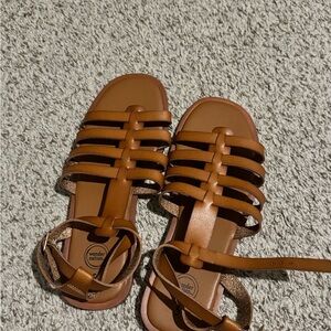 Wonder Nation Tan Strappy Sandals